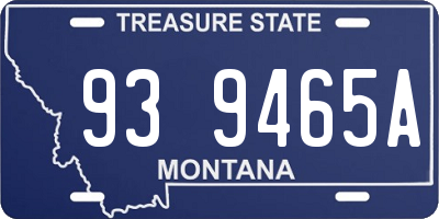 MT license plate 939465A