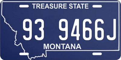 MT license plate 939466J