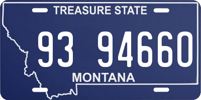 MT license plate 939466O