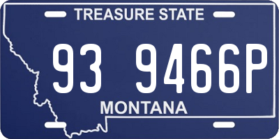 MT license plate 939466P