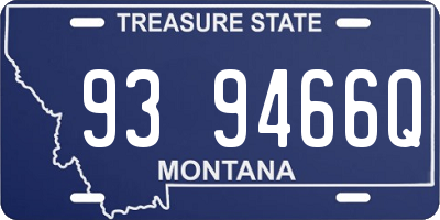 MT license plate 939466Q