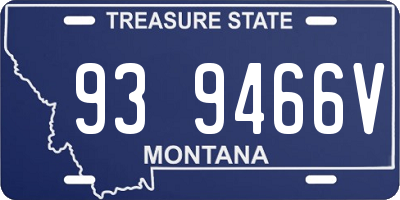 MT license plate 939466V