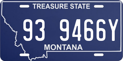 MT license plate 939466Y