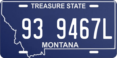 MT license plate 939467L