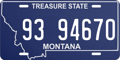 MT license plate 939467O