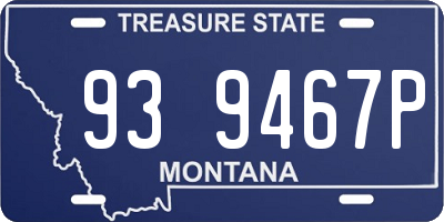 MT license plate 939467P