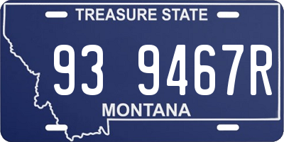 MT license plate 939467R
