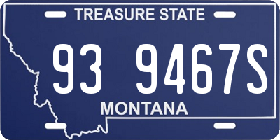 MT license plate 939467S