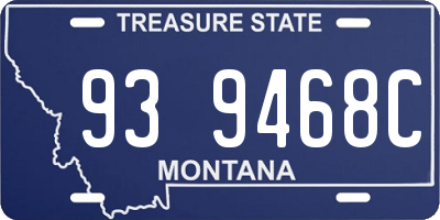 MT license plate 939468C