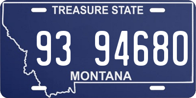 MT license plate 939468O