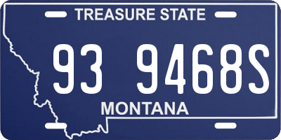 MT license plate 939468S
