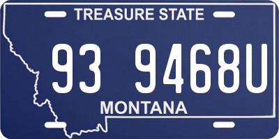 MT license plate 939468U