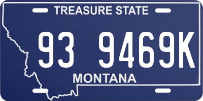 MT license plate 939469K
