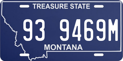 MT license plate 939469M