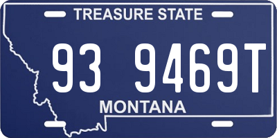 MT license plate 939469T