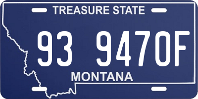 MT license plate 939470F