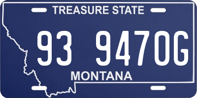 MT license plate 939470G