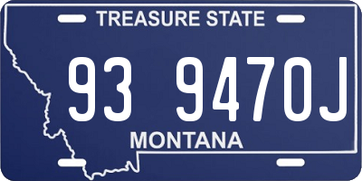 MT license plate 939470J