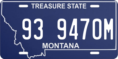 MT license plate 939470M