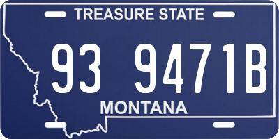 MT license plate 939471B