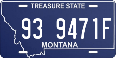 MT license plate 939471F