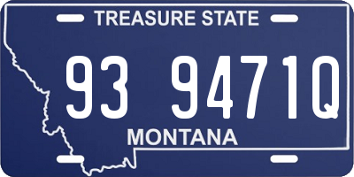 MT license plate 939471Q