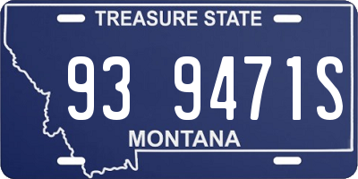 MT license plate 939471S