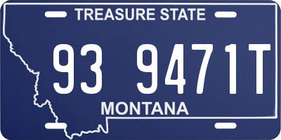 MT license plate 939471T
