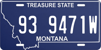 MT license plate 939471W