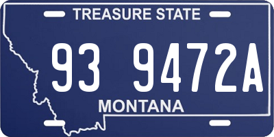 MT license plate 939472A