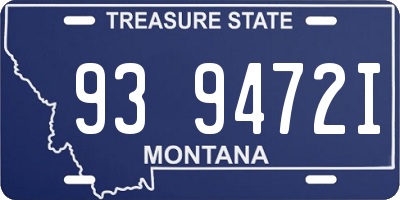 MT license plate 939472I