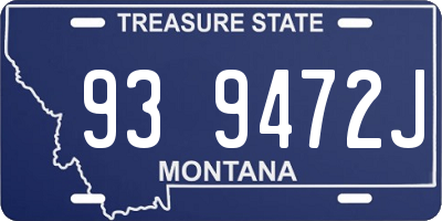 MT license plate 939472J