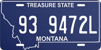 MT license plate 939472L