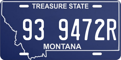 MT license plate 939472R