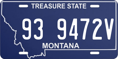 MT license plate 939472V