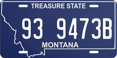 MT license plate 939473B