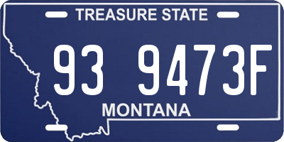 MT license plate 939473F