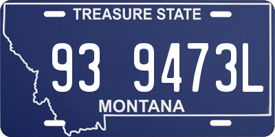 MT license plate 939473L