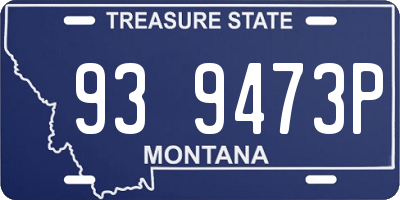 MT license plate 939473P