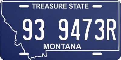 MT license plate 939473R
