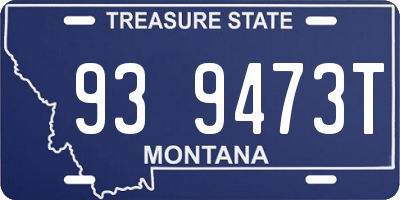 MT license plate 939473T