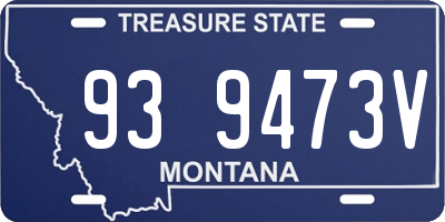 MT license plate 939473V