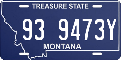 MT license plate 939473Y