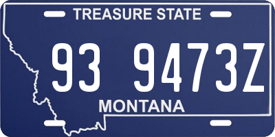 MT license plate 939473Z