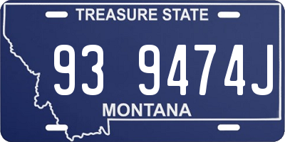 MT license plate 939474J