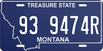 MT license plate 939474R
