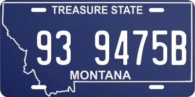MT license plate 939475B