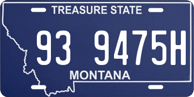 MT license plate 939475H