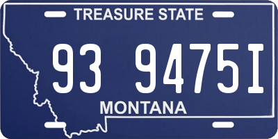 MT license plate 939475I