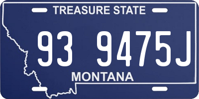 MT license plate 939475J